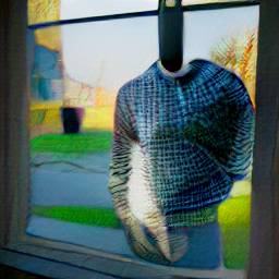 photo of a ghostly man in a plaid shirt outside a living room window